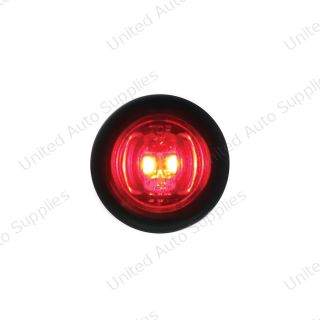 2 LED 3/4" Mini Light (Clearance/Marker) With Rubber Grommet - Red LED/Red Lens (Bulk)
