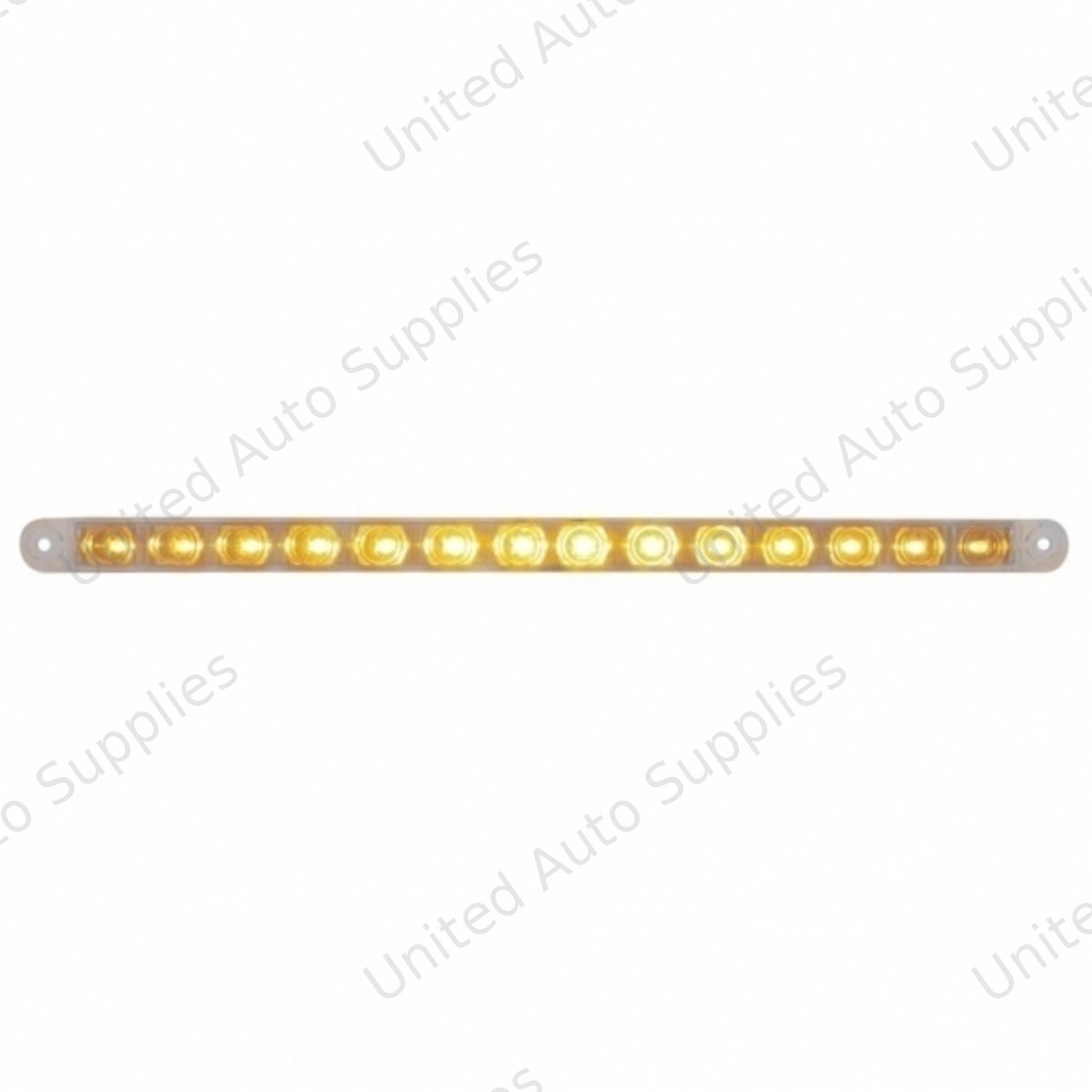 14 LED 12" Turn Signal Light Bar - Amber LED/Clear Lens (Bulk)