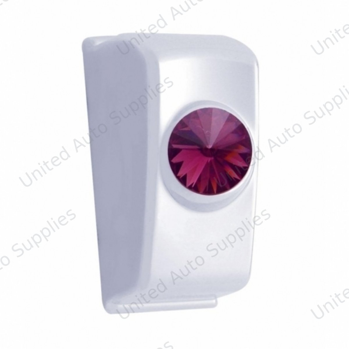 Chrome Rocker Switch Plug With Purple Crystal For 2006+ Kenworth (Card Of 2)