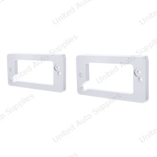 Clear Anodized Billet Aluminum Turn Signal Bezel Set For 1969-77 Ford Bronco