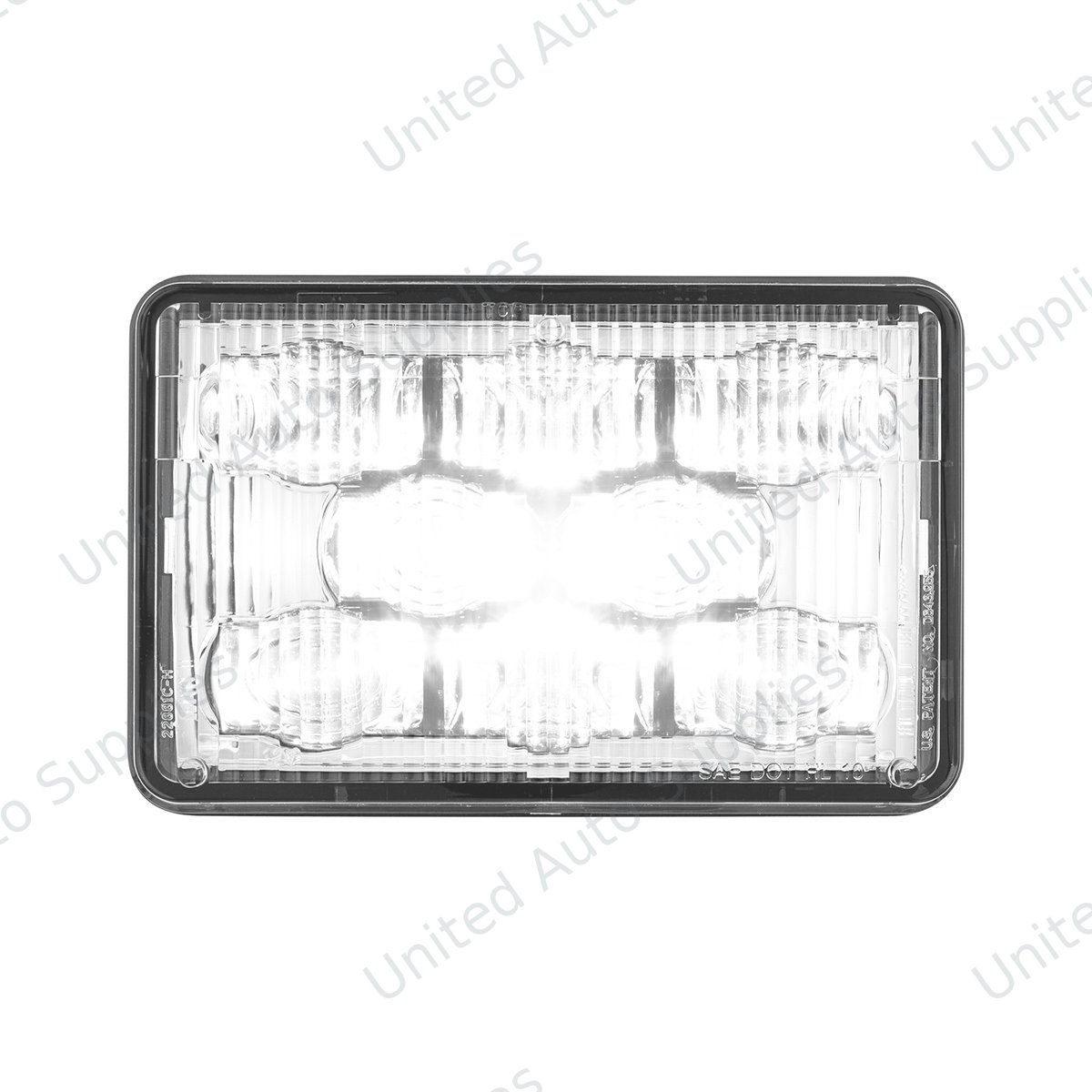 ULTRALIT - 8 High Power LED 4" X 6" Headlight - High Beam