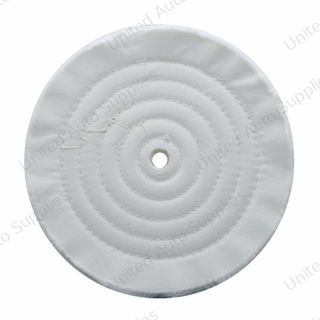 8" White Soft Muslin Buff - 1/8" Arbor