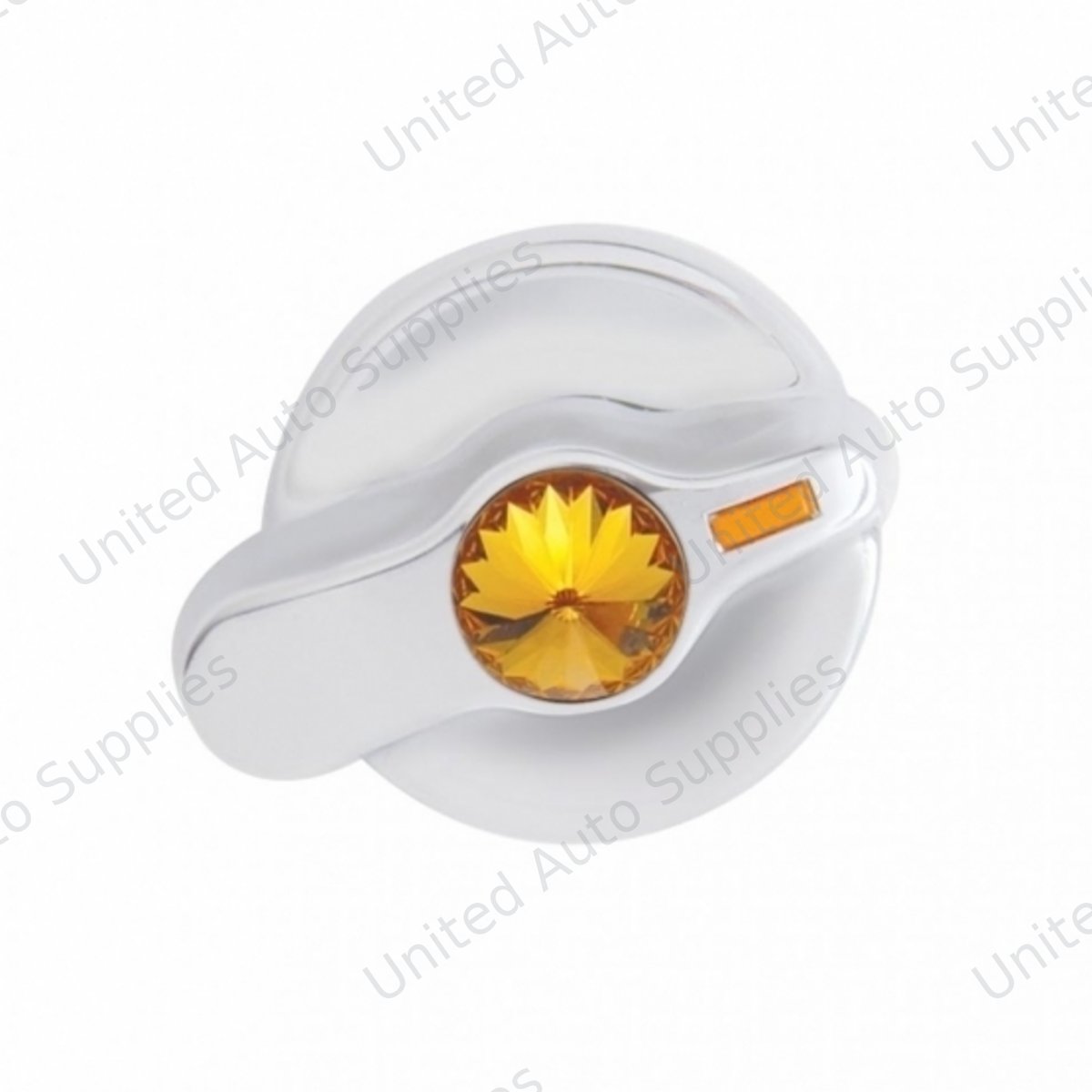 Signature Series A/C Control Knob With Color Crystal For International Trucks - Amber Crystal