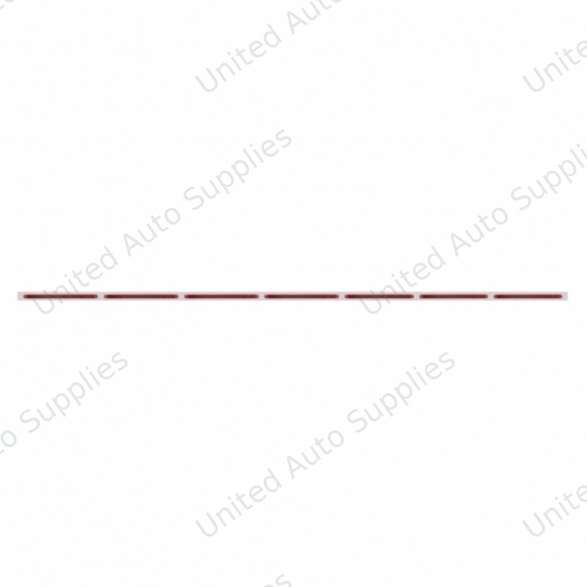 94" Stainless Steel Light Bracket With 7X 19 LED 12" Reflector Light Bars - Red LED/Red Lens