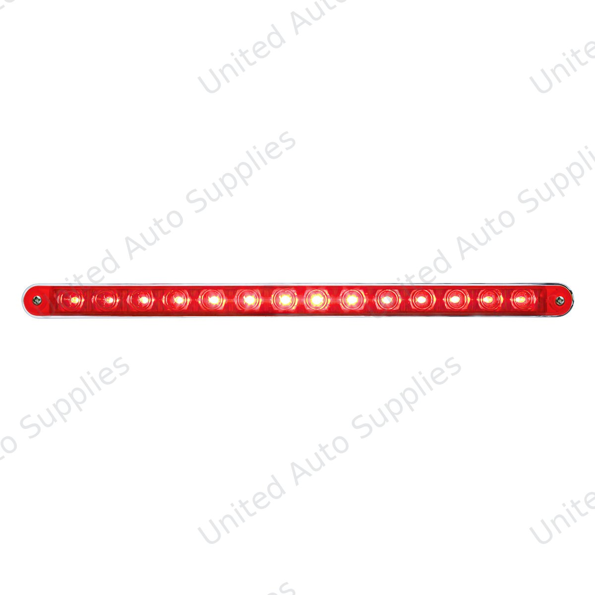 14 LED 12" Light Bar With Bezel (Stop, Turn & Tail) - Red LED/Red Lens