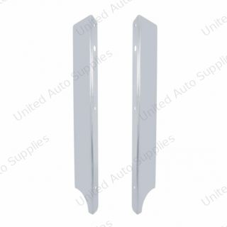 Stainless Steel Peterbilt 379 Side Grille Deflector - 4 Headlight System (Pair)