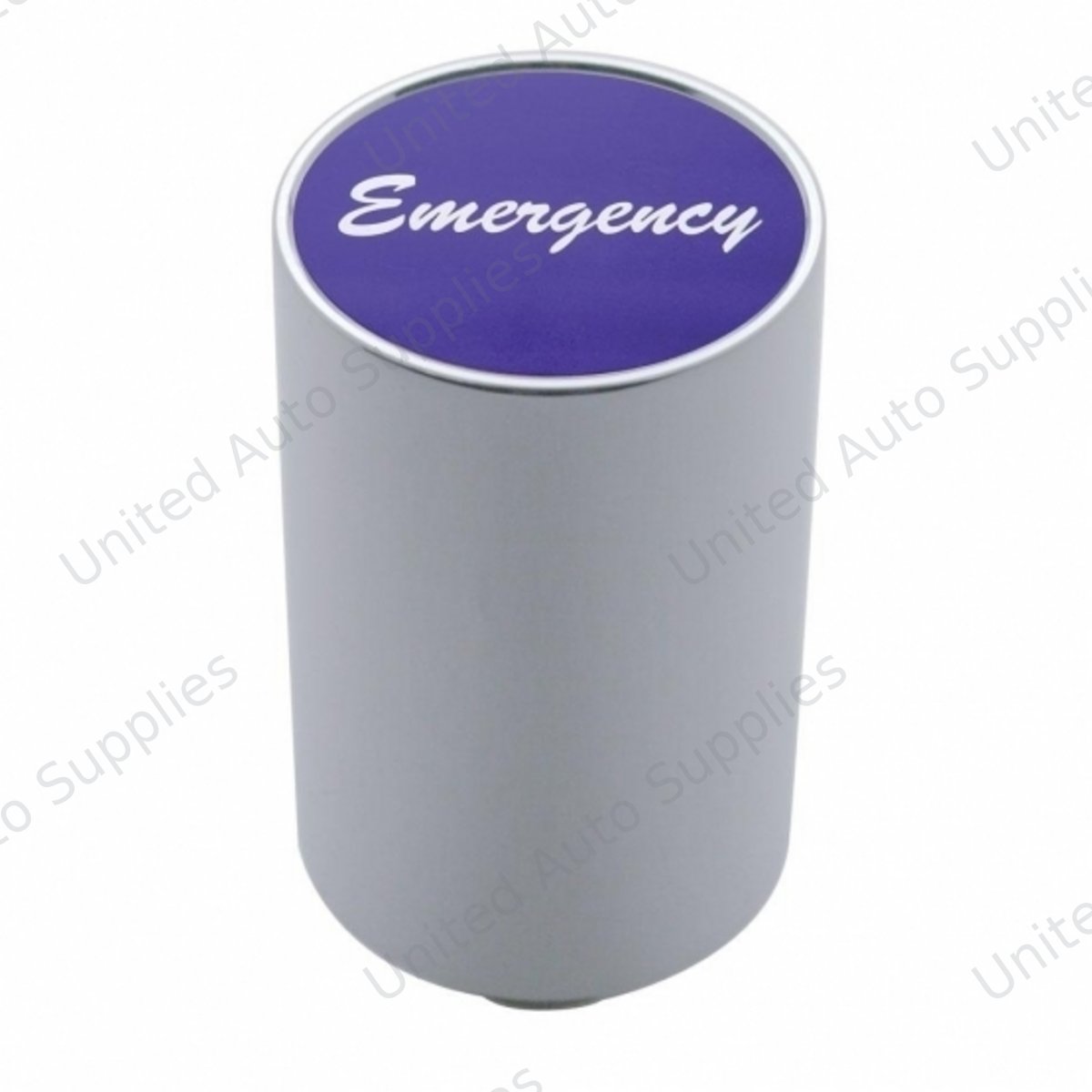 "Emergency" 3" Air Valve Knob - Purple Aluminum Sticker
