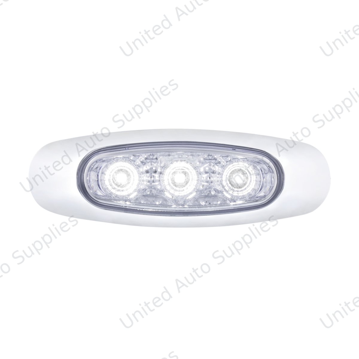 5 LED Reflector Auxiliary/Utility Light With Side Ditch Light -White LED/Clear Lens (Card)