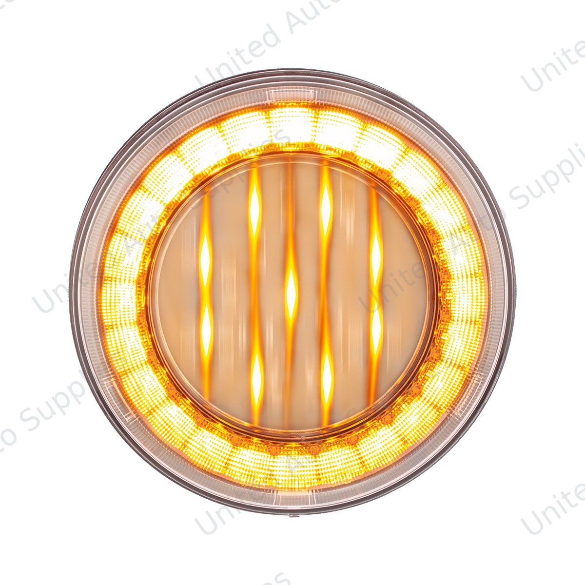 33 LED 4" Round Lumos Light X-Series (Turn Signal) - Amber LED/Clear Lens