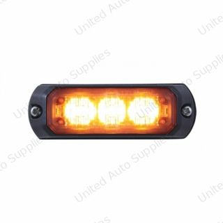 3 LED Mini Warning Light - Amber LED (Bulk)