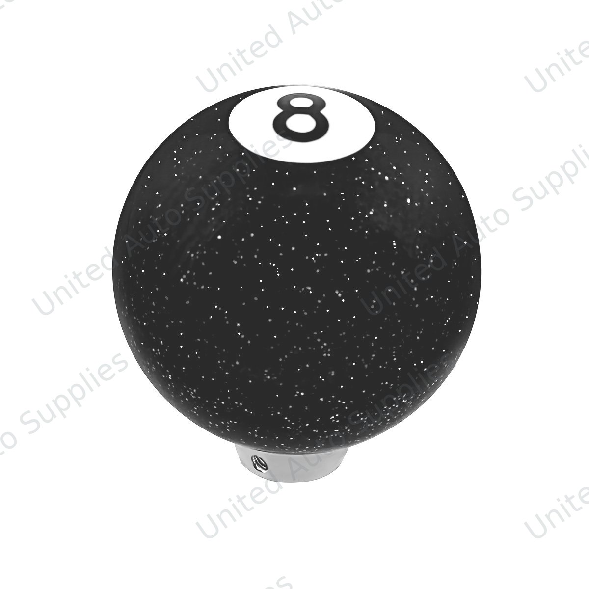 Number 8 Pool Ball Gearshift Knob - Gloss Black With Glitter
