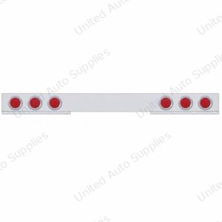 Stainless 1 Piece Rear Light Bar With Six 4" Lights & Bezels