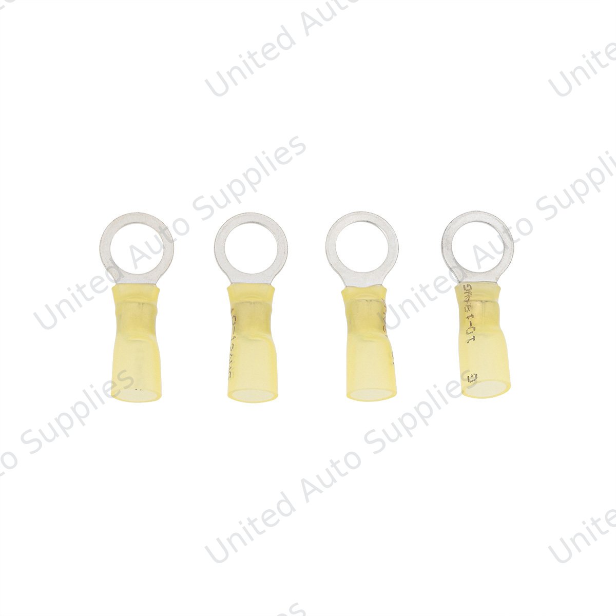 12-10 AWG 3/8" Stud CS Heat Shrink Ring Terminal - Yellow (4-Pack)