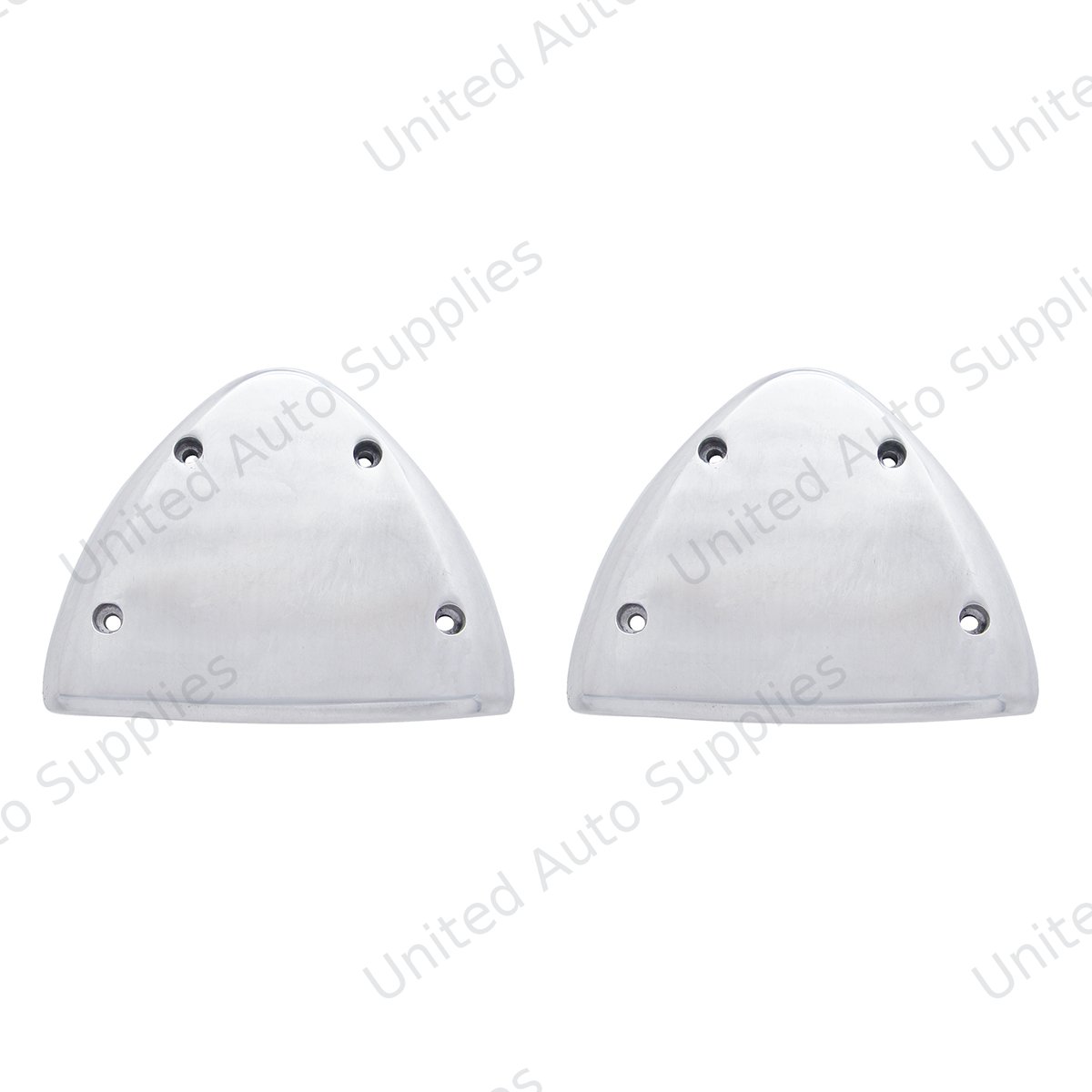 Polished Aluminum Headlight Turn Signal Cover Kit For Peterbilt (Pair)