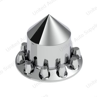 Spike Rear Axle Cover With 33mm Flat Top Thread-On Nut Covers - Chrome
