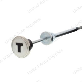 Stainless Steel Throttle Cable With Maroon Knob For 1947-53 Chevy Truck