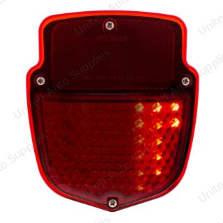38 LED Sequential Tail Light Assembly With 12 LED LP Light & SS Housing For 1953-56 Ford Truck - L/H