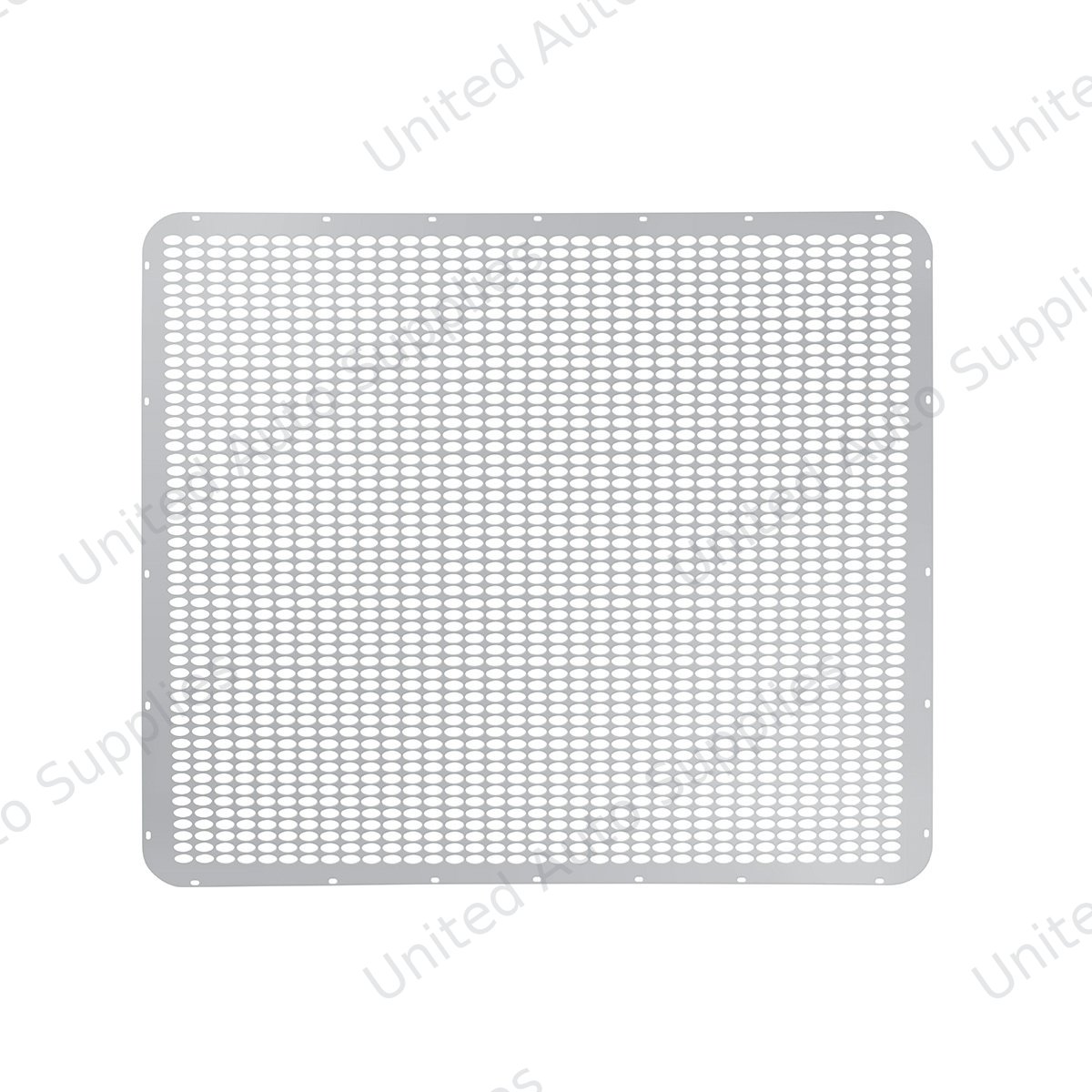 430 Stainless Grille Mesh For Peterbilt 379 With Extended Hood - Straight Oval Holes