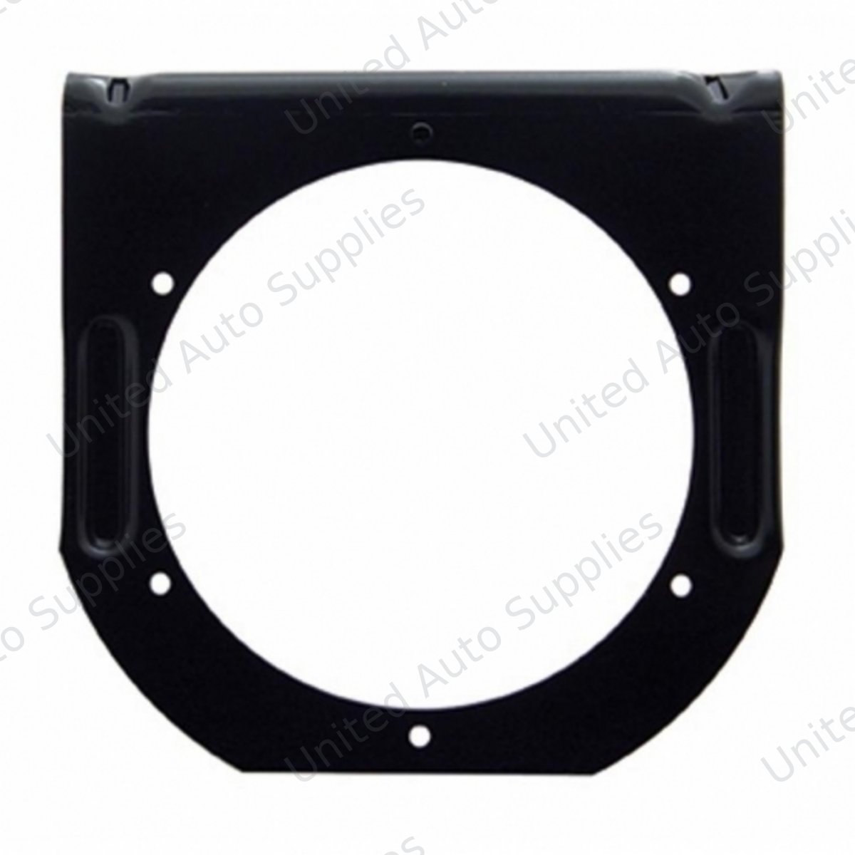 4" Black Light Bracket With Flange - 1 Cutout