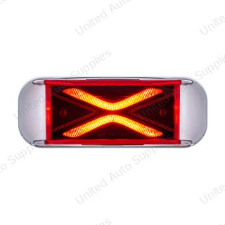 4 LED Saber Rectangular Marker Light With Red Lens