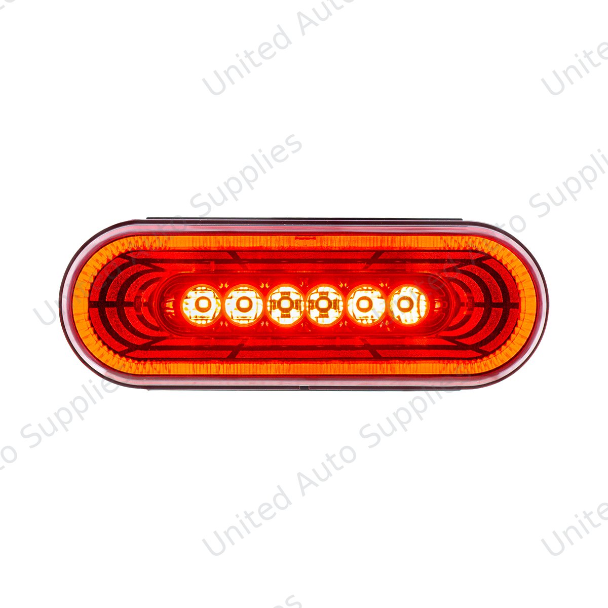 Abyss 22 LED 6" Oval Stop/Turn/Tail Light - Red LED/Red Lens