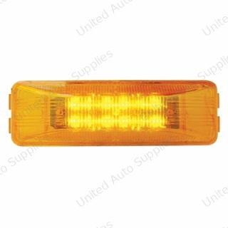 12 LED Rectangular Light (Clearance/Marker) - Amber LED/Amber Lens (Bulk)