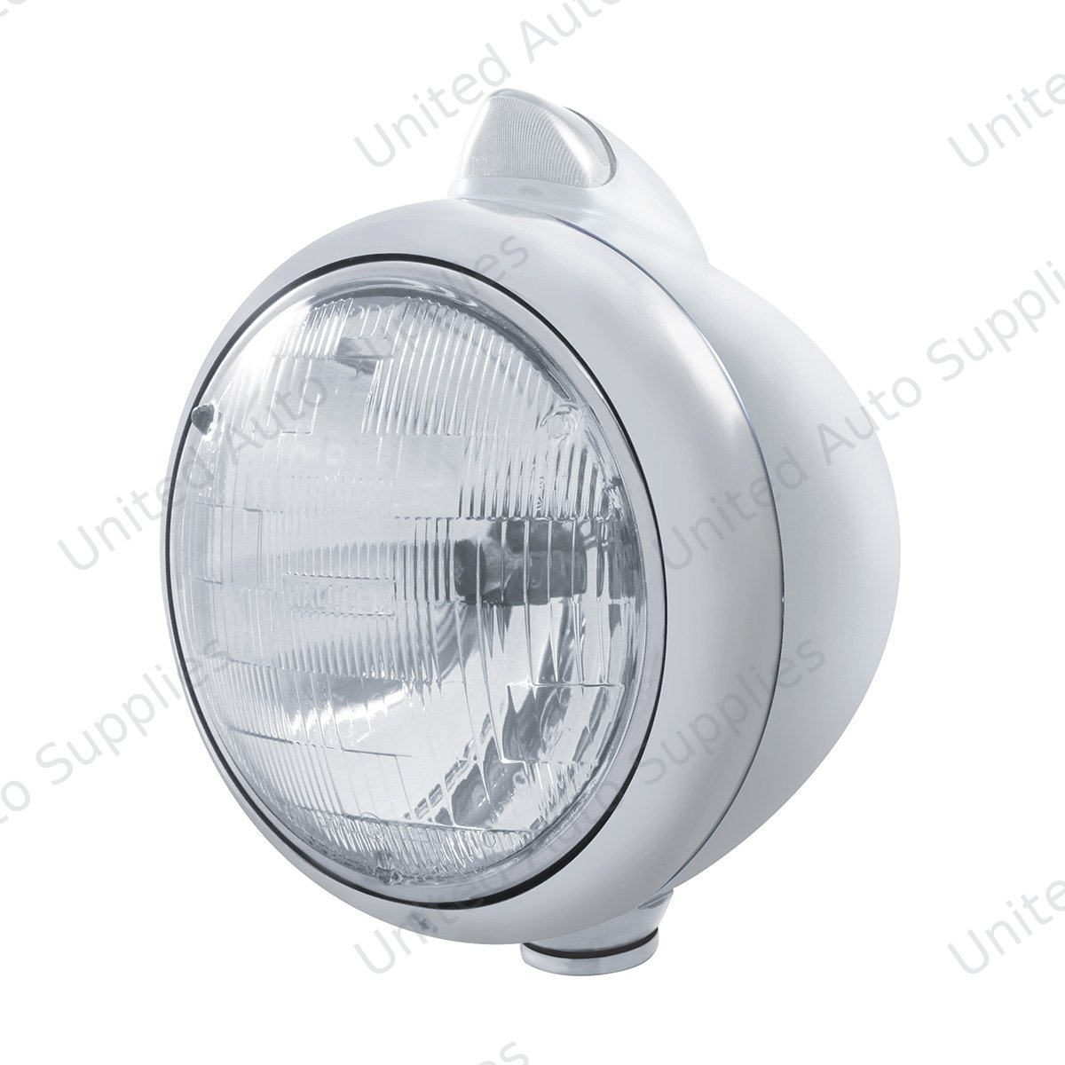Chrome Guide 682-C Headlight H6024 & Original Style LED Signal - Clear Lens