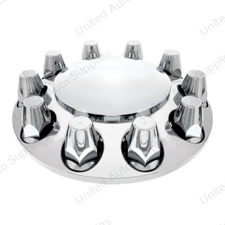 Dome Front Axle Cover With 33mm Standard Thread-On Nut Covers - Chrome (Color Box)