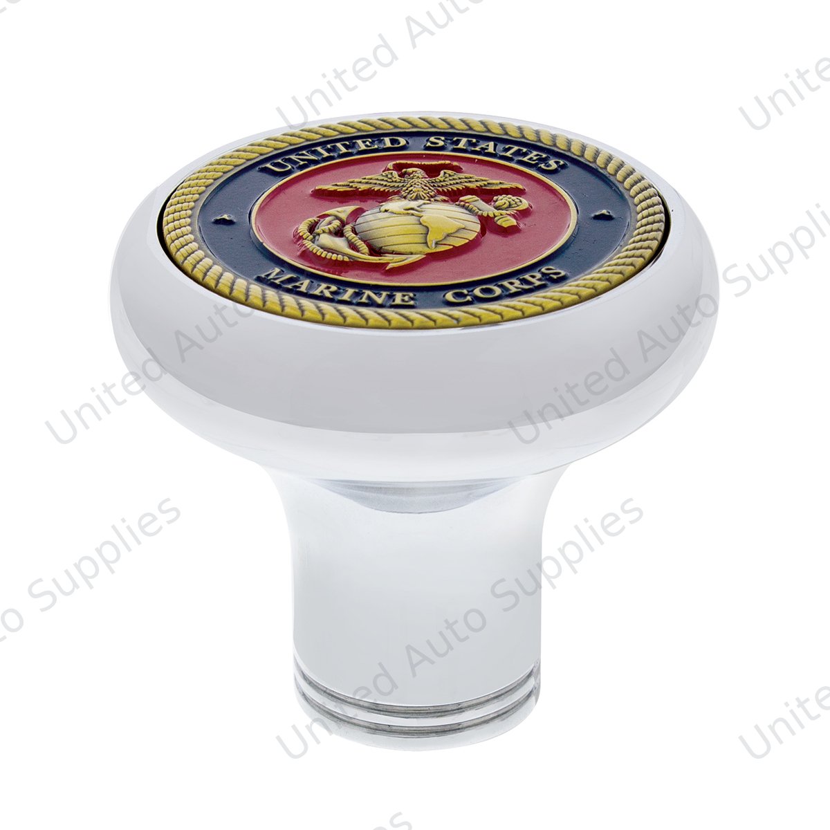 Deluxe Military Medallion Air Valve Knobs - Marine