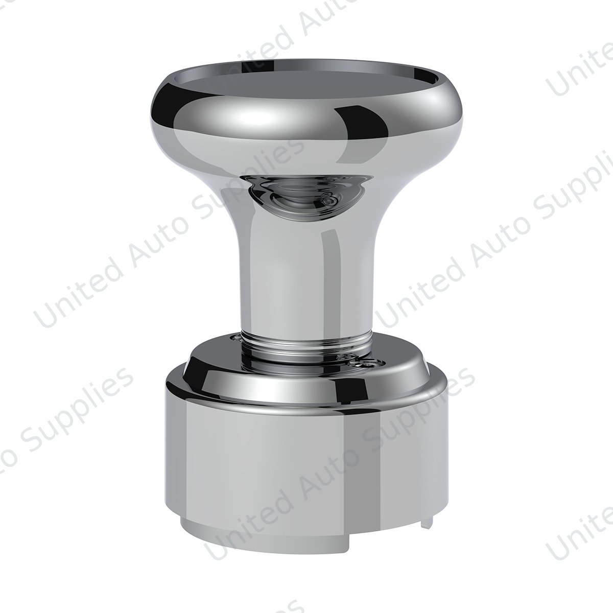 Thread-On Gearshift Knob & Adapter For Eaton Fuller Style 9/10 Shifter - Chrome