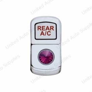 "Rear A/C" Rocker Switch Cover With Purple Crystal