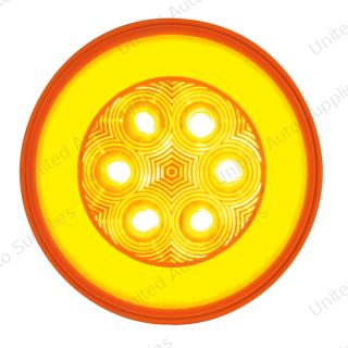GloLight 21 LED 4" Turn Signal Light - Amber LED/Amber Lens