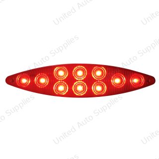 10 LED "Cat's Eye" Light (Stop, Turn & Tail) - Red LED/Red Lens
