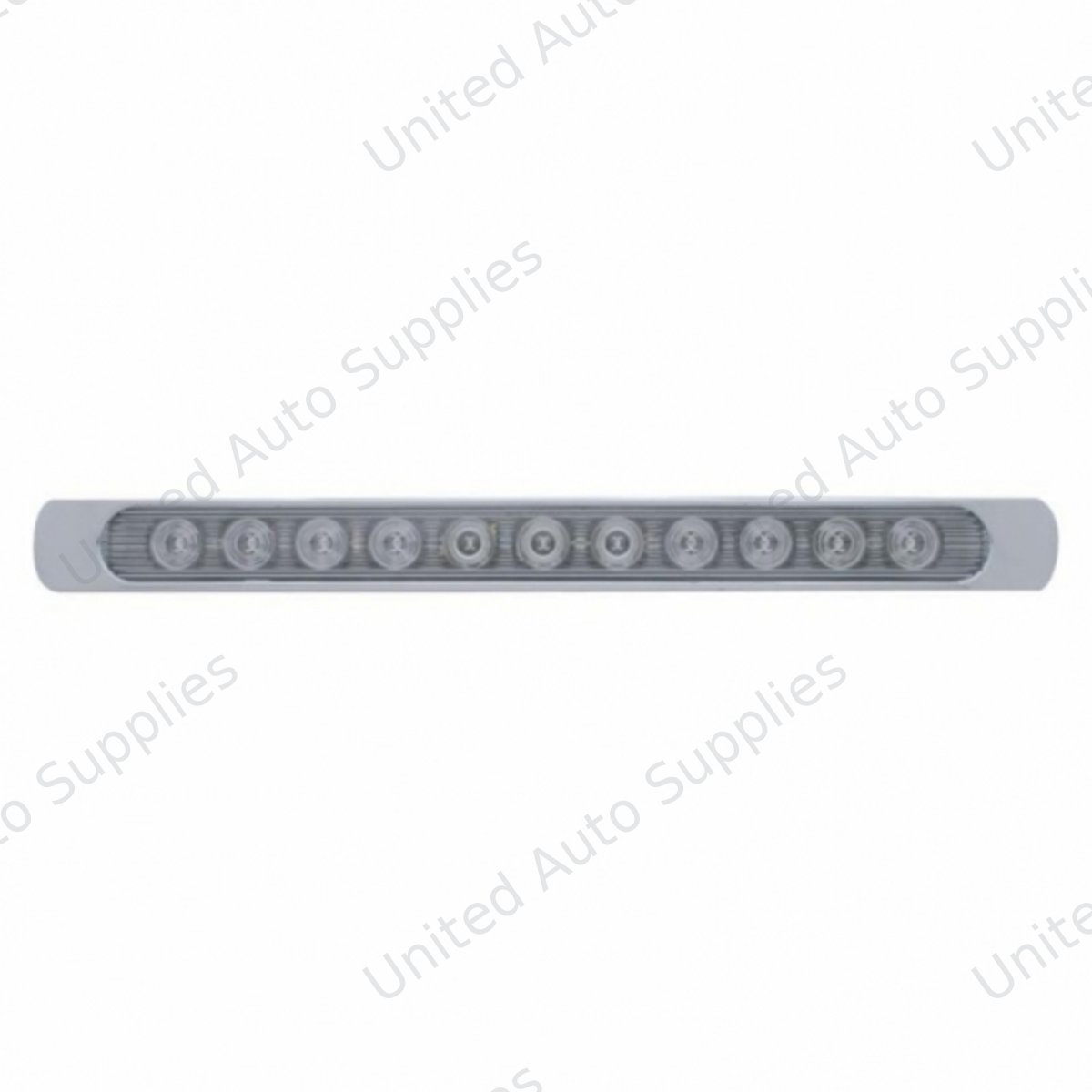 11 LED 17" P/T/C Light Bar With Chrome Bezel - Amber LED/Clear Lens