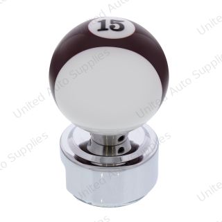 Number 15 Pool Ball Gearshift Knob For 13/15/18 Speed Eaton Style Shifters