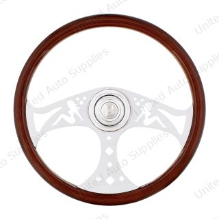 18" Lady Steering Wheel With Hub & Horn Kit - Freightliner 1989-July 2006