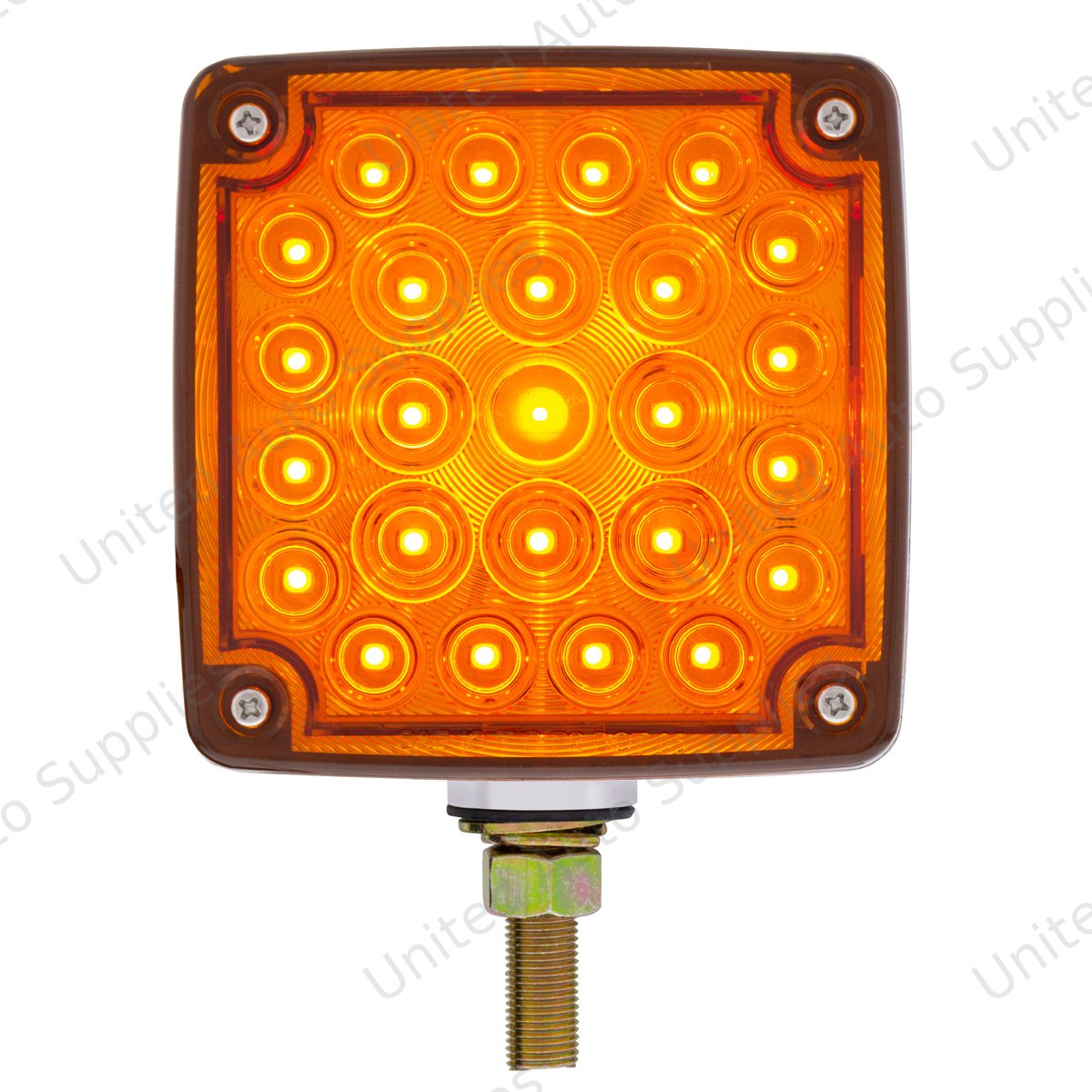 52 LED Single Stud Double Face Turn Signal Light (Driver) - Amber & Red LED/Amber & Red Lens