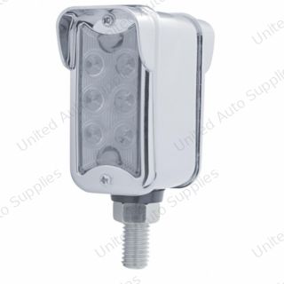 12 LED Dual Function Double Face Light W/Visor - Vertical Mount - Amber & Red LED/Clear Lens