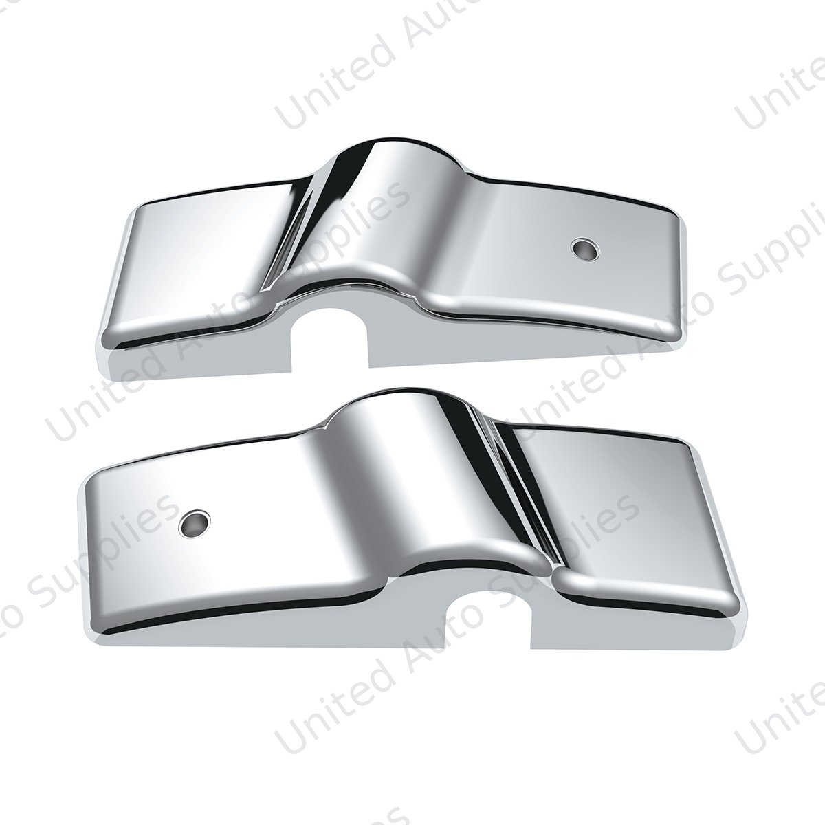 Chrome Plastic Bottom Mirror Post Cover Set For 1996-2010 Freightliner Century (Pair)