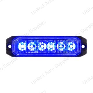 6 High Power LED "Competition Series" Slim Warning Light - Blue
