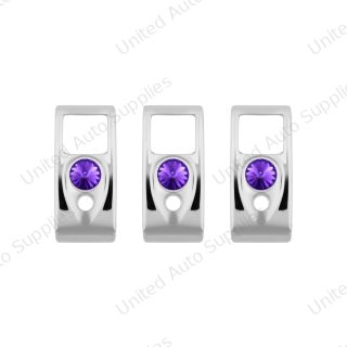 Rocker Switch Cover With Purple Crystal For 2006+ Kenworth (Card Of 3)