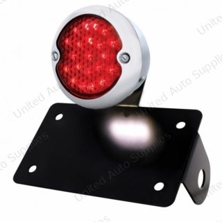 SS 1933 Ford Style LED Tail Light Assembly With Horizontal Mounting Bracket For Motorcycle