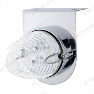 Stainless Light Bracket With 19 LED Beehive Light - Amber LED/Clear Lens