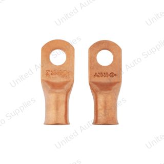 2/0 3/8" HD Seamless Tubular Copper Lug-Flared End 2 Pcs