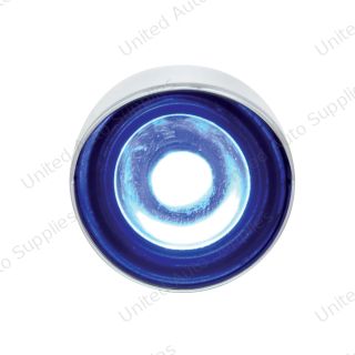 3 High Power LED 1" Clearance/Marker Light With Visor - Blue LED/Clear Lens