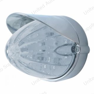 19 LED Watermelon Grakon 1000 Flush Mount Kit With Visor - Amber LED/Clear Lens