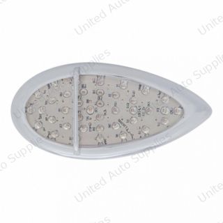 39 LED Flush Mount "Teardrop" Turn Signal Light - Amber LED/Clear Lens