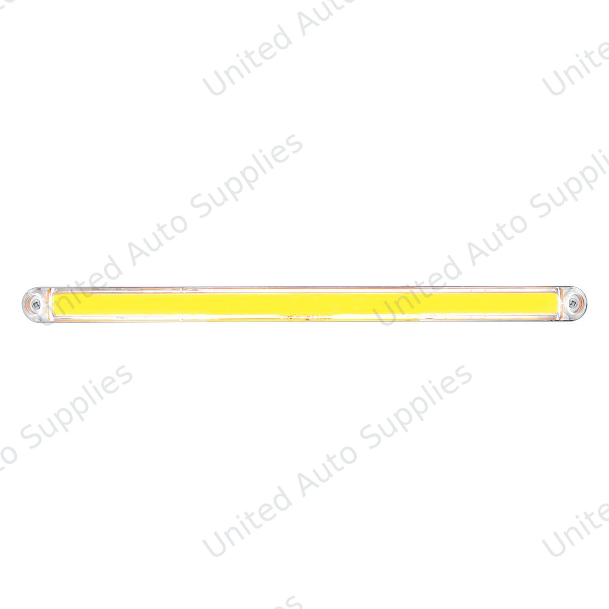 24 LED Dual Function 12" GloLight Bar With Bezel - Amber LED/Clear Lens