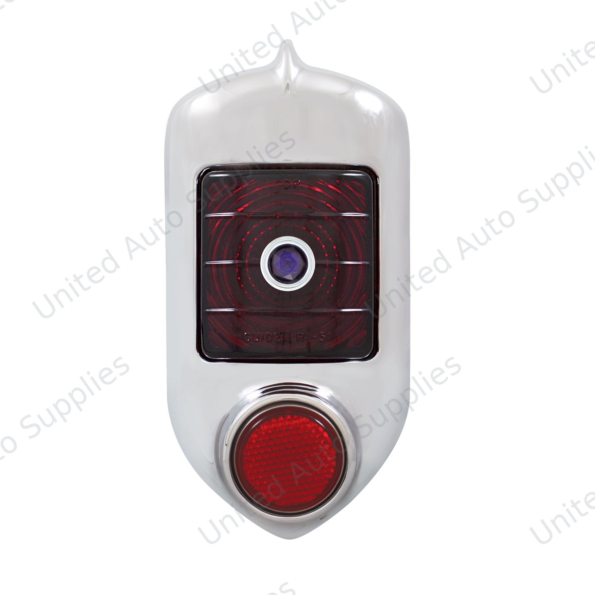 Tail Light With Blue Dot And Chrome Bezel For 1951-52 Chevy Passenger Car