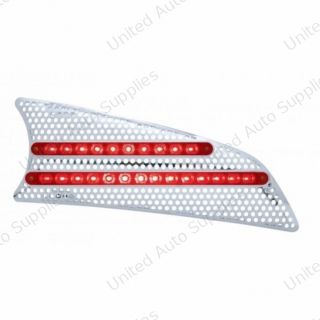 2007+ Kenworth T660 LED Air Intake (Passenger) - Red LED/Red Lens